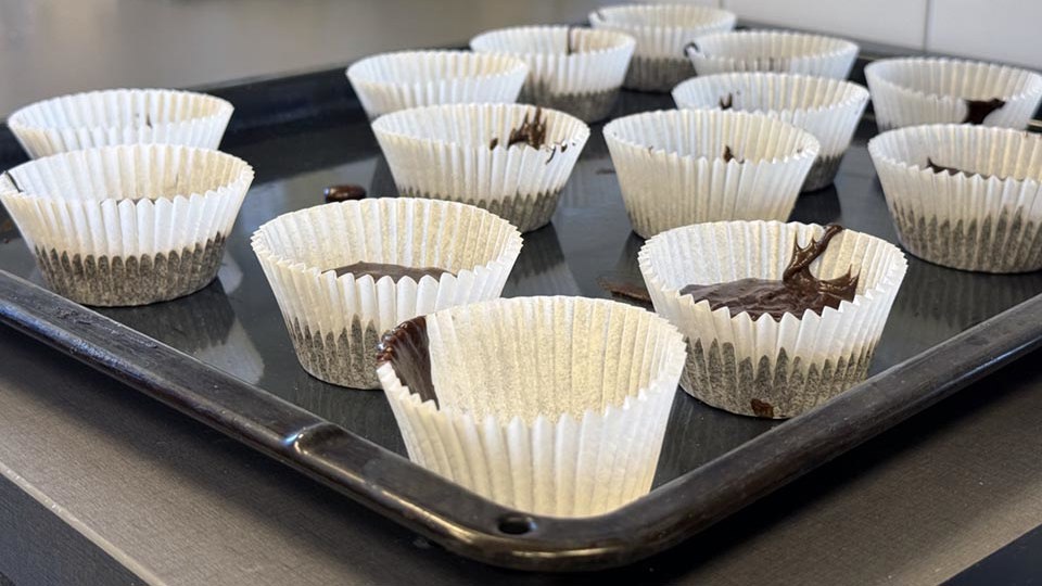 Kakformer med chokladsmet